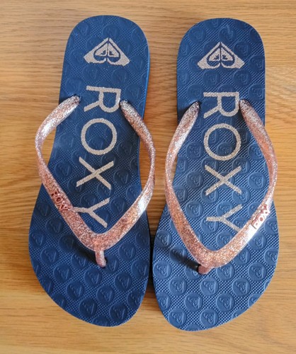 Roxy navy peach glitter - /, flip