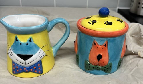 Funky teapot and sugar - teapot,