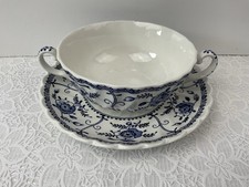 Johnson Brothers Indies Twin Handled Soup Coupe  & Saucer VGC