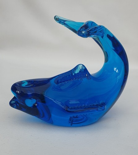 Blue glass fish - glass,