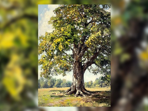 Oak tree landscape - tree,