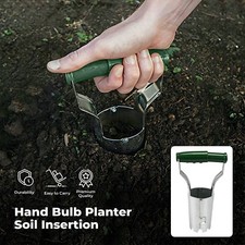 Hand Bulb Planter Soil Insertion Garden Flower Sowing Grass Planting Spade Tool 