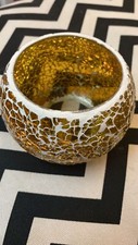 Gold Mosaic Tea Light Holder