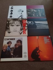 6x U2 music vinyls October war live Joshua Tree Boy unforgettable fire