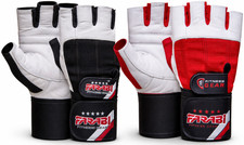 FARABI Leather Gym Gloves