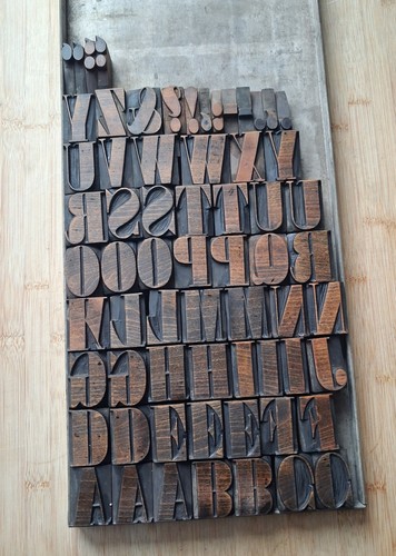 Wooden letterpress printing - letterpress,