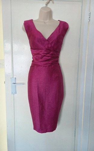 Kaliko fuchsia ruched - ruched, waist