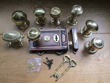 SOLID BRASS rim knob & Antique
