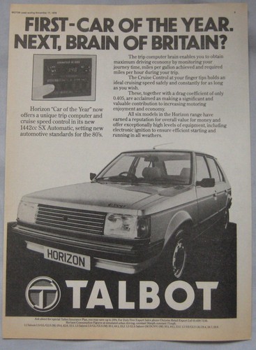 1979 talbot horizon - talbot, original