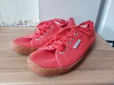 SUPERGA ORANGE FLAT TRAINERS