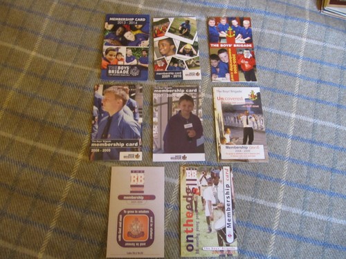 Boys brigade membership cards - brigade,