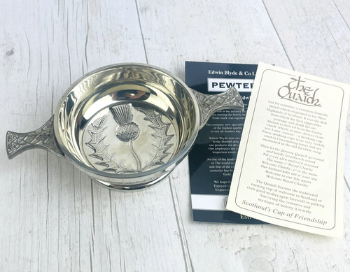 Scottish quaich thistle - scottish, detail