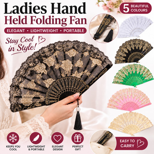 Ladies folding hand - folding, fan