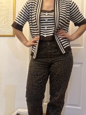 Vintage brown stripe twin set