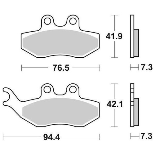 Brake pads pair 774hf 774 - pair,
