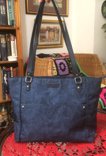 SAKROOTS SHOULDER HANDBAG TOTE INDIGO SPIRIT DESERT