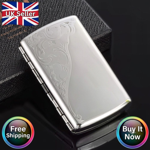 Cigarette case metal - metal, retro