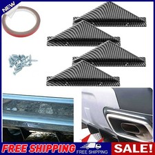 UK Rear Lower Bumper Diffuser Fin Spoiler Lip Wing Splitter Car Shark Fin 4PCS