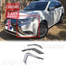 For Mitsubishi Outlander 2016-20 Left Side 3x Chrome Front Bumper Moulding Trim