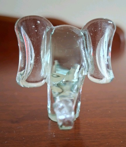 Clear glass elephant - clear,