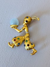 NEW Vintage Style Rhinestone Genie Fortune Teller Crystal Ball Brooch Pin