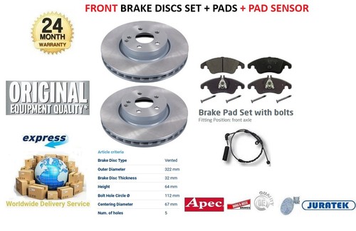 Front axle brake discs - axle, &