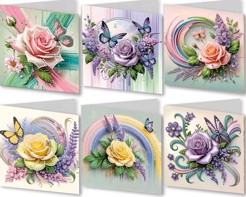 Diamond art diy greeting - diamond, cards