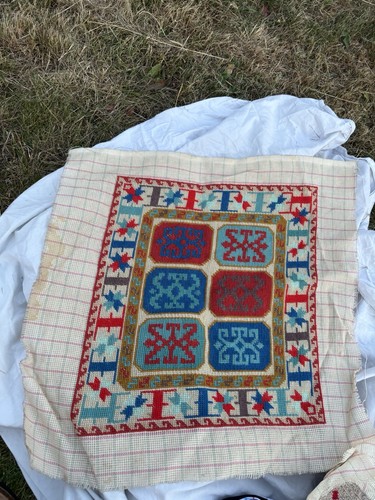 Vintage finished needlepoint - vintage,