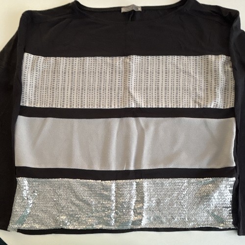 Zara black silver - silver, striped
