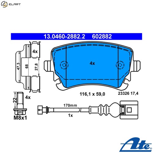Brake pad set disc - pad,