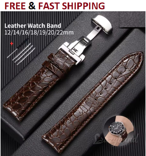 Crocodile leather strap - crocodile,