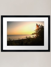 Sunrise sketch beach view