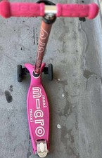 Maxi Micro Deluxe 3-Wheel Scooter – Pink – Adjustable Handle
