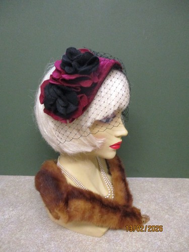 1940s style burgundy black - style, &