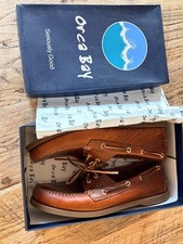 Orca Bay BNIB Mens Creek lace up Deck Shoes - EU 46 UK 11 - Saddle - Brown