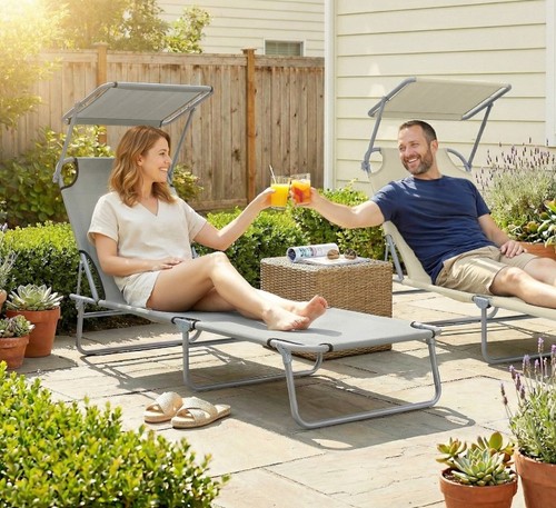 Folding sun lounger - folding,