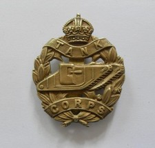 BRITISH ARMY CAP BADGE. THE TANK CORPS. K/C.