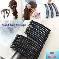 Black Banana Hair Clip Comb Clamp Grip Slide. Choice of two sizes. UK Stock