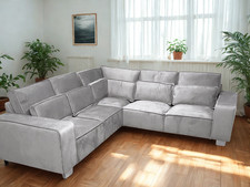New  Silver Double Corner Sofa