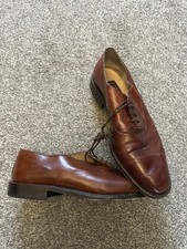 Mens Cable & Co 1901 Leather Shoes, Size 10, Brown, EU 44, Lace Up, Vintage