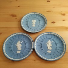 Wedgwood Blue Jasperware Collectors Plate - x2 N.A.C.C.  + Cupid plates 