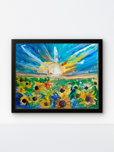 Original sunflower field - original,