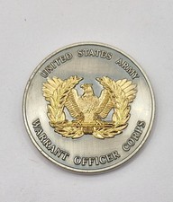 Original US Army Warrant Officer Corps Challenge Coin Quiet Professional