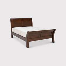 wooden sleigh bed super king size