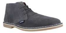Lambretta Chiswick Mens Grey Classic Lace Up Suede Desert Ankle Boots