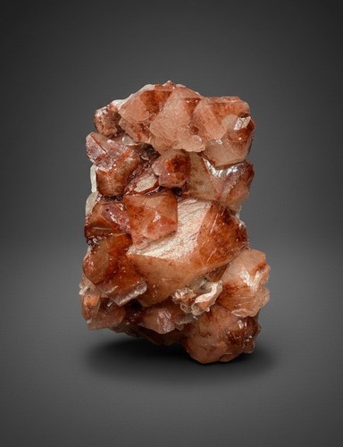 Rare red apophyllite crystal - red, |