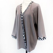 Bob Mackie XL Brown Tunic Top