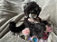 Charlie bears koda A black Leopard Gorgeous So Cute Retired .Very Soft Plush ?