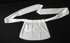 VTG 1970s WHITE COTTON BRODERIE ANGLAIS FRENCH MAID’S APRON