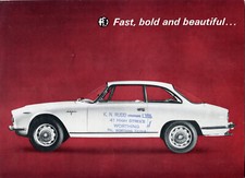 Alfa Romeo 2600 Sprint UK market sales brochure c1962, K.N.Rudd dealer stamp